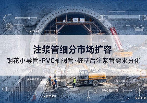 临渭注浆管细分市场扩容，隧道钢花小导管、PVC 袖阀管、桩基后注浆管需求分化